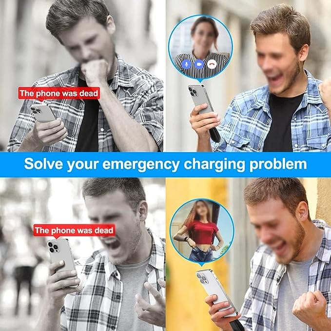 Emergency Keychain Charger, Mini Power Emergency Pod, Key Ring Cell Phone Charger, Ultra Compact External Fast Charging USB Type C Power Battery Pack Emergency Keychain Charger, Mini Power Emergency Pod, Key Ring Cell Phone Charger, Ultra Compact External Fast Charging USB Type C Power Battery Pack